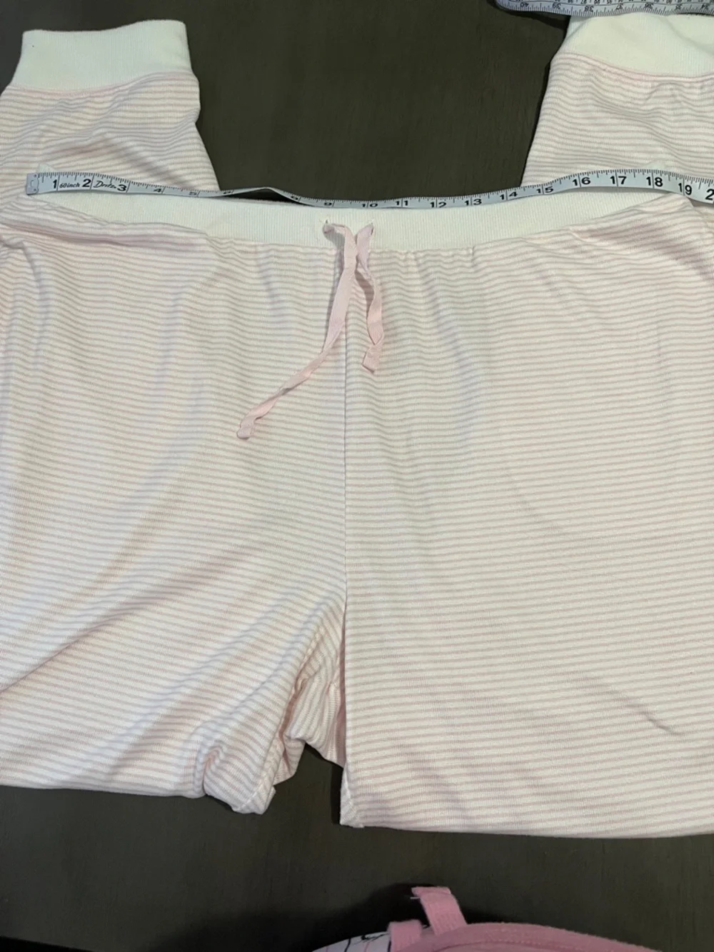 Sonoma Pink & White Striped Lounge Pants sleep pajama bottoms XXL women pull on